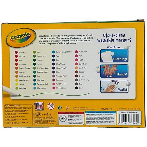 Crayola Ultra-Clean Fine Line Washable Markers, Assorted, 40 Count Easy Clean Up - Picture 4 of 7